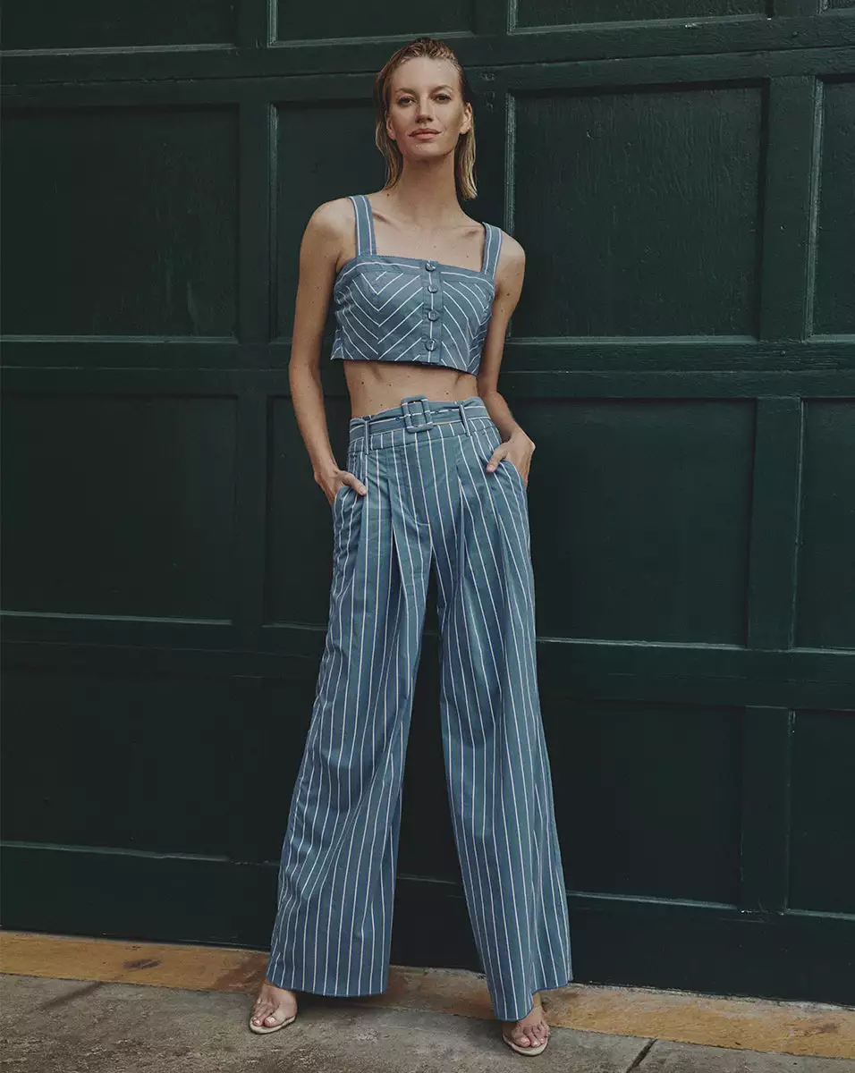 Veronica Beard Maliyah Striped Wide-Leg Pant 5 Veronica Beard Maliyah Striped Wide-Leg Pant - Image 5