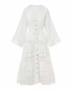Veronica Beard Minoru Cotton Dress -Veronica Beard Sales 2023 2302co8420537 white cd3355e7