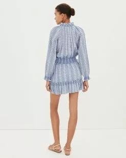 Veronica Beard Espie Striped Dress -Veronica Beard Sales 2023 2302em4220678 blue EF 80 A2offwhitemulti product 04 247fb367