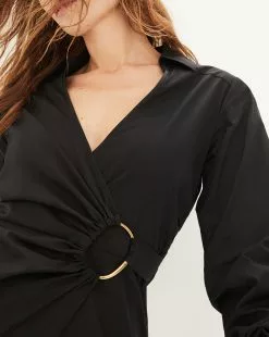 Veronica Beard Afton Wrap Dress 12 Veronica Beard Afton Wrap Dress -Veronica Beard Sales 2023 2302scp20562 blk product 03 55b75861