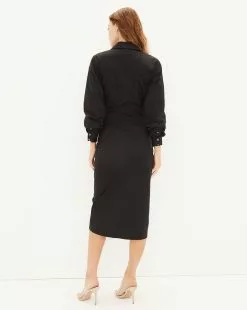 Veronica Beard Afton Wrap Dress 13 Veronica Beard Afton Wrap Dress -Veronica Beard Sales 2023 2302scp20562 blk product 04 e022d620