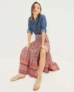 Veronica Beard Serence Paisley Skirt -Veronica Beard Sales 2023 2302vo0173214 watermelon EF 80 A2blue product 03 983a332e