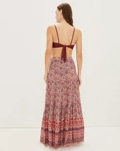 Veronica Beard Serence Paisley Skirt -Veronica Beard Sales 2023 2302vo0173214 watermelon EF 80 A2blue product 04 0ab39fcb