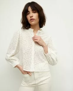 Veronica Beard Vitale Eyelet Top