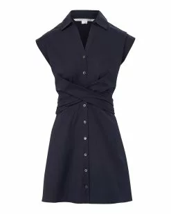 Veronica Beard Nagano Shirtdress -Veronica Beard Sales 2023 2304SCP20576 NAVY