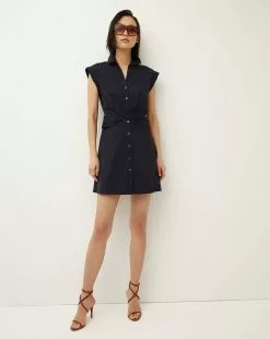 Veronica Beard Nagano Shirtdress -Veronica Beard Sales 2023 2304SCP20576 NAVY PRODUCT 02