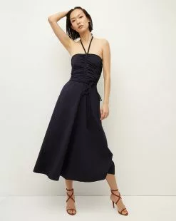 Veronica Beard Tucker Dress -Veronica Beard Sales 2023 2304SCP20598 NAVY PRODUCT 02