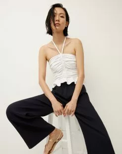 Veronica Beard Arienne Peplum-Hem Top