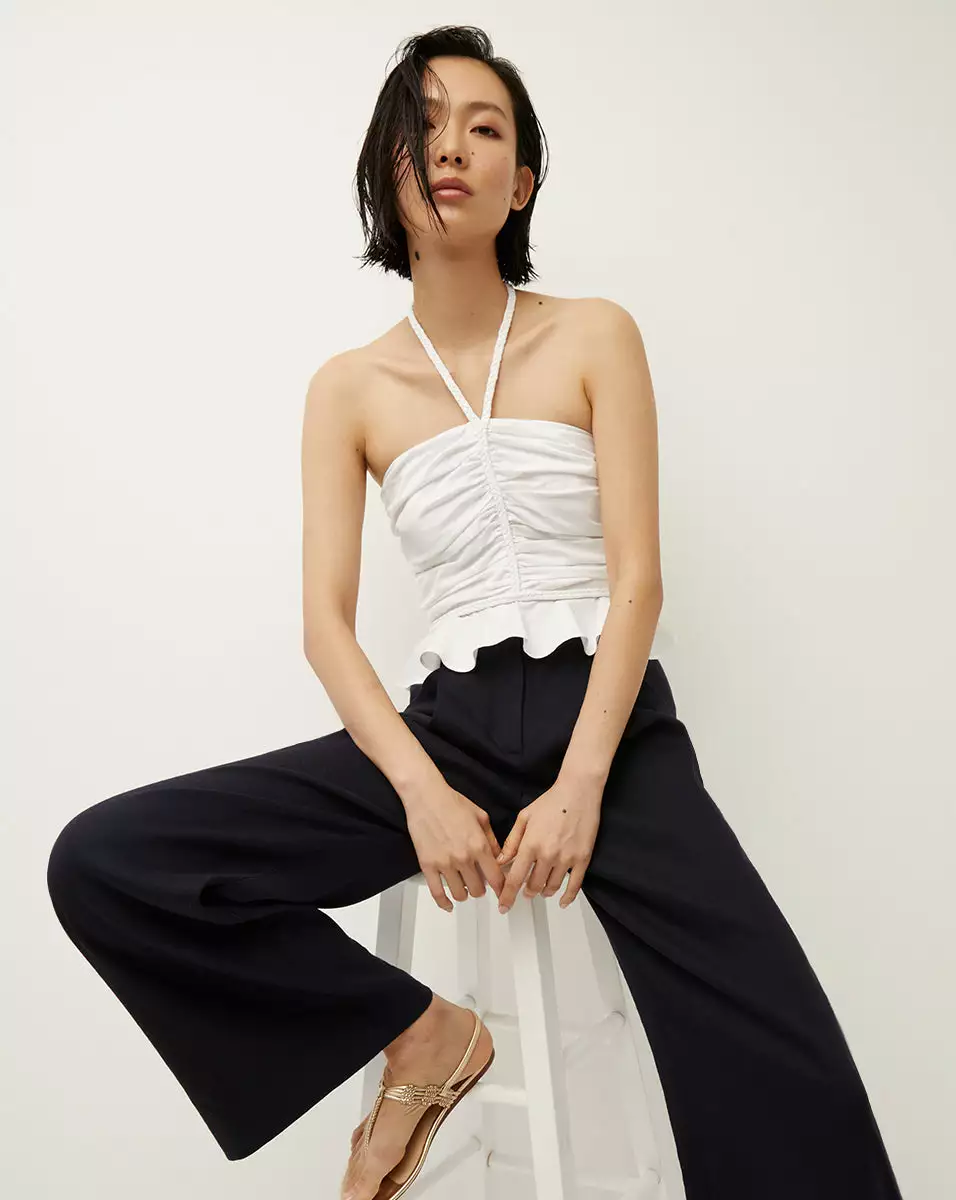 Veronica Beard Arienne Peplum-Hem Top 1 Veronica Beard Arienne Peplum-Hem Top