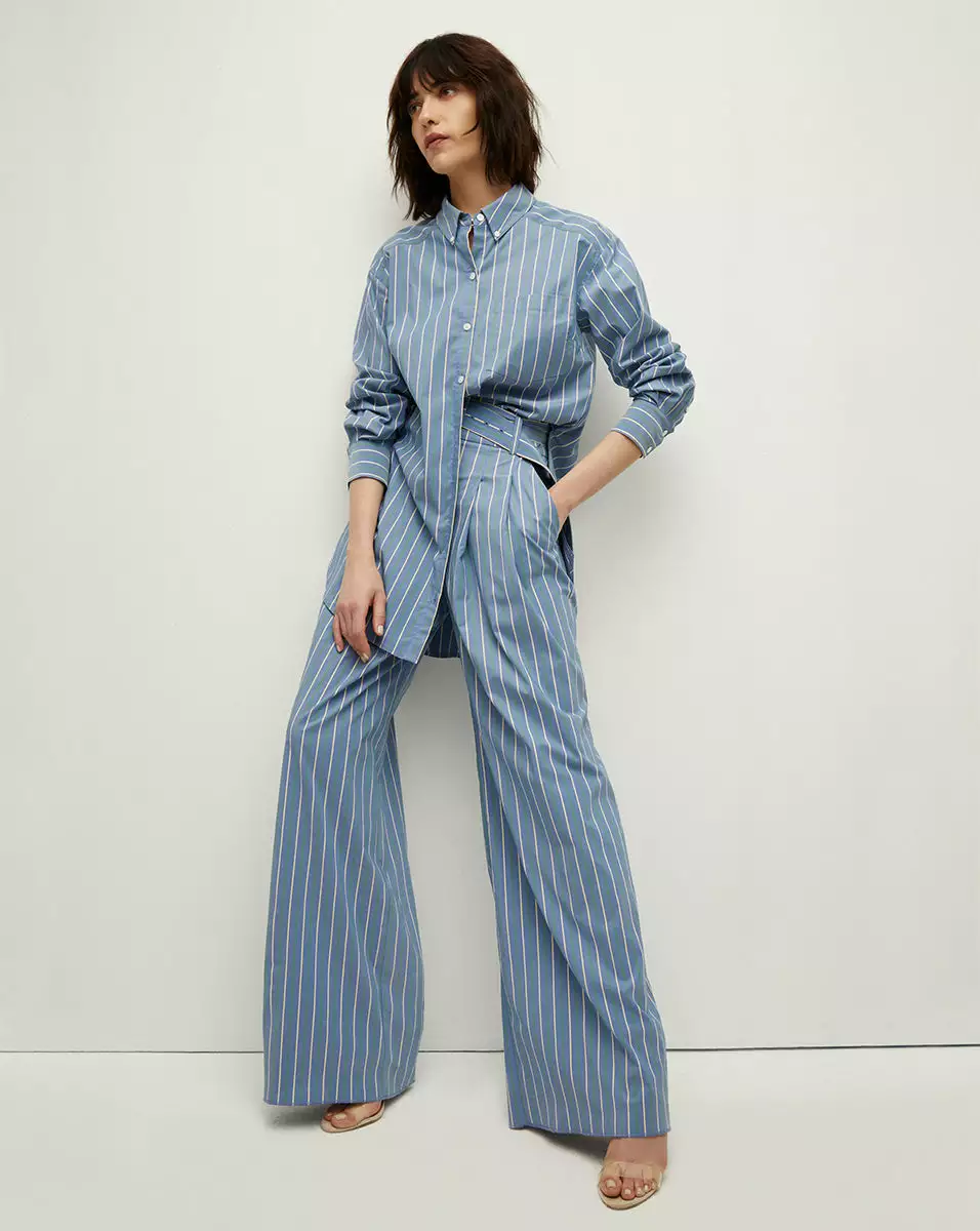Veronica Beard Maliyah Striped Wide-Leg Pant 1 Veronica Beard Maliyah Striped Wide-Leg Pant
