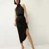 Veronica Beard Gabriella Silk Halter Dress -Veronica Beard Sales 2023 2305CHM0420224 BLK PRODUCT 01