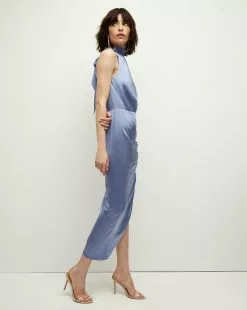 Veronica Beard Gabriella Silk Halter Dress 14 Veronica Beard Gabriella Silk Halter Dress -Veronica Beard Sales 2023 2305CHM0420224 STEELBLUE PRODUCT 02