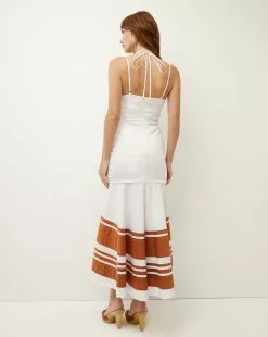 Veronica Beard Fitz Halter Dress 12 Veronica Beard Fitz Halter Dress -Veronica Beard Sales 2023 2305CO3120585 WHITE GOLDENSAND PRODUCT 04