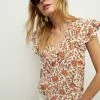 Veronica Beard Joi Floral Block-Print Top -Veronica Beard Sales 2023 2305CO764944 OFFWHITEMULTI PRODUCT 01
