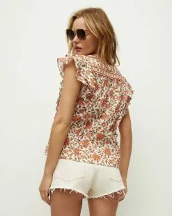 Veronica Beard Joi Floral Block-Print Top 8 Veronica Beard Joi Floral Block-Print Top -Veronica Beard Sales 2023 2305CO764944 OFFWHITEMULTI PRODUCT 04