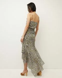 Veronica Beard Avenel Scarf-Hem Dress -Veronica Beard Sales 2023 2305GGT0620097 FORESTARMYMULTI PRODUCT 04