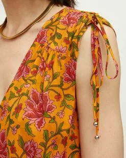 Veronica Beard Dovima Silk Dress -Veronica Beard Sales 2023 2305GGT0620617 HOTORANGEMULTI PRODUCT 03