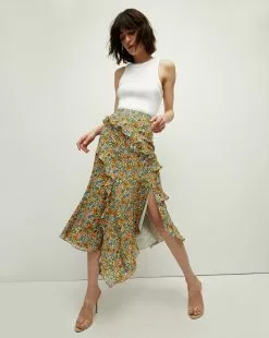 Veronica Beard Eleonora Floral-Print Skirt