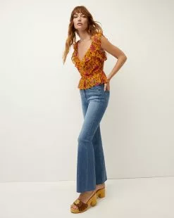 Veronica Beard Randa Floral-Silk Top