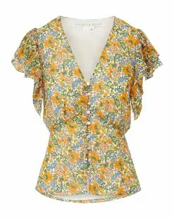Veronica Beard Polly Floral Top -Veronica Beard Sales 2023 2305GGT064799