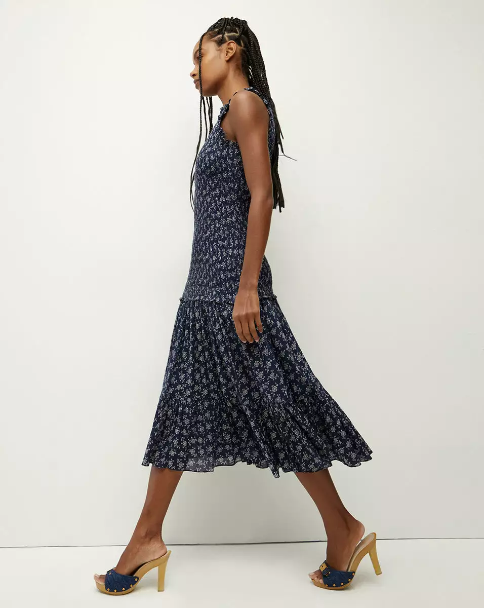 Veronica Beard Verena Smocked Cotton-Voile Dress 2 Veronica Beard Verena Smocked Cotton-Voile Dress - Image 2