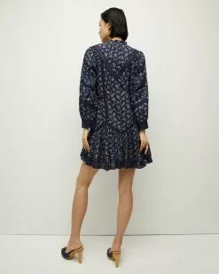 Veronica Beard Nayari Cotton-Voile Dress 8 Veronica Beard Nayari Cotton-Voile Dress -Veronica Beard Sales 2023 2306CO2720665 MARINE OFFWHITE PRODUCT 04