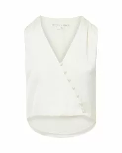 Veronica Beard Rahi Crepe Top -Veronica Beard Sales 2023 2306CP2540544 OFF WHITE