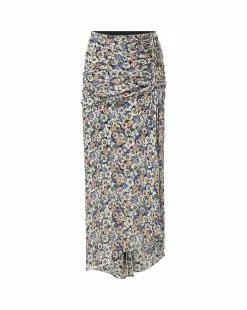 Veronica Beard Lucien Floral Silk Skirt -Veronica Beard Sales 2023 2306GGT0630325 BLACKMULTI