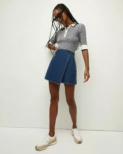 Veronica Beard Soza Polo Top -Veronica Beard Sales 2023 2306KN4139856 NAVYMULTI PRODUCT 02