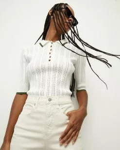 Veronica Beard Soza Polo Top