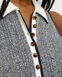 Veronica Beard Nyle Knit Dress -Veronica Beard Sales 2023 2306KN4139857 NAVYMULTI PRODUCT 03