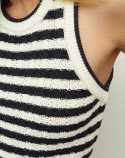 Veronica Beard Jerrel Knit Tank 8 Veronica Beard Jerrel Knit Tank -Veronica Beard Sales 2023 2306KN5009873 NAVY WHITE PRODUCT 03