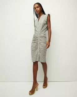 Veronica Beard Ruched Shirtdress