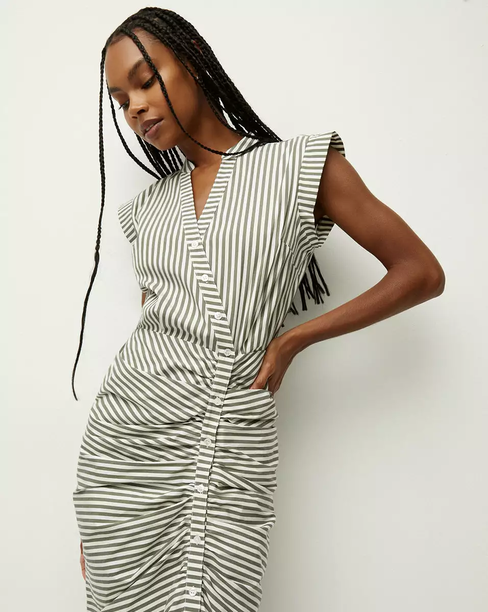 Veronica Beard Ruched Shirtdress 2 Veronica Beard Ruched Shirtdress - Image 2