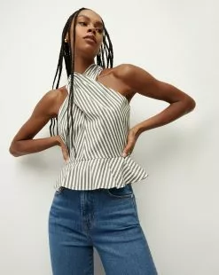 Veronica Beard Drey Striped Top