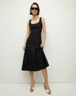 Veronica Beard Jolie Midi Dress -Veronica Beard Sales 2023 2306SCP20629 BLK PRODUCT 02