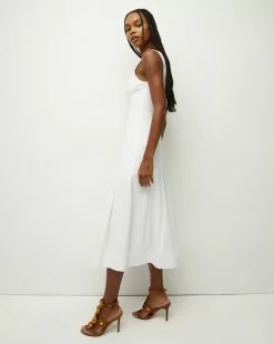 Veronica Beard Jolie Midi Dress -Veronica Beard Sales 2023 2306SCP20629 WHT PRODUCT 04