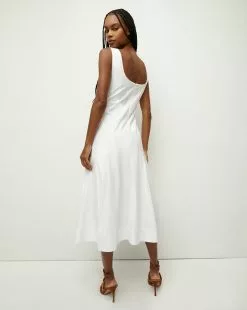 Veronica Beard Jolie Midi Dress -Veronica Beard Sales 2023 2306SCP20629 WHT PRODUCT 05