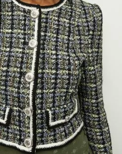 Veronica Beard Ceres Tweed Jacket 9 Veronica Beard Ceres Tweed Jacket -Veronica Beard Sales 2023 2306TW4010470 NAVY CHARTRUESE PRODUCT 04