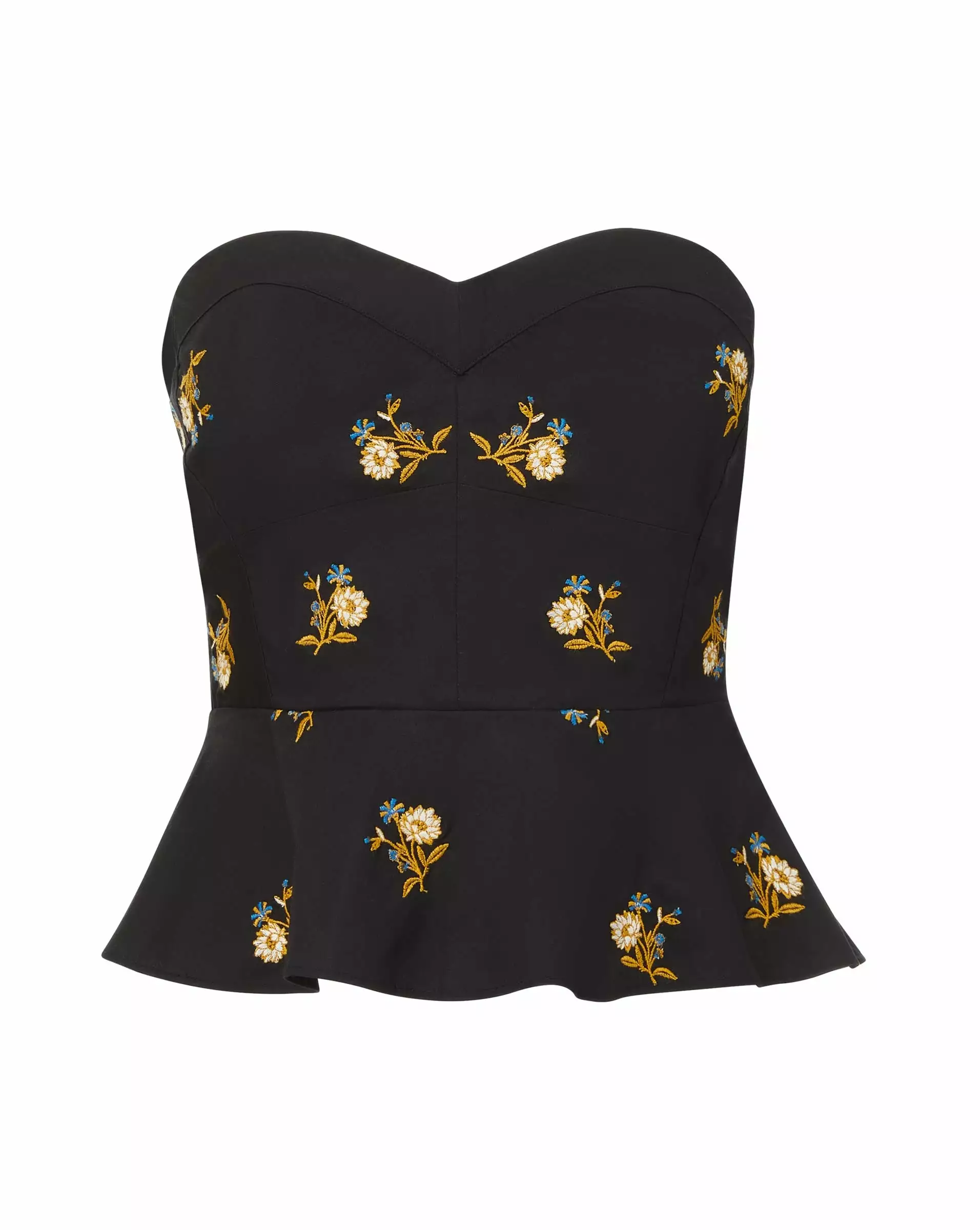 Veronica Beard Chaka Floral-Embroidered Bustier Top 7 Veronica Beard Chaka Floral-Embroidered Bustier Top - Image 7