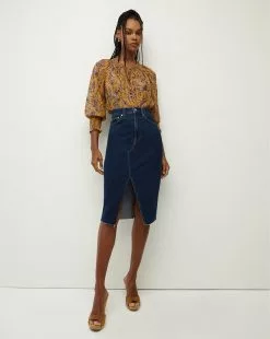 Veronica Beard Amato Top -Veronica Beard Sales 2023 2307GGT0640275 SAFFRONMULTI PRODUCT 02