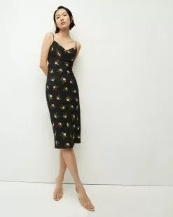 Veronica Beard Shara Floral Stretch-Silk Dress