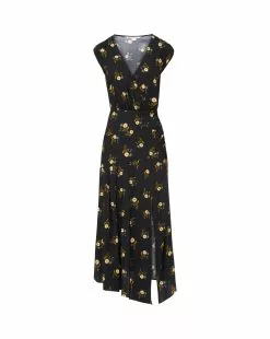 Veronica Beard Wixson Floral Dress -Veronica Beard Sales 2023 2307JQ21D062 BLACK MULTI