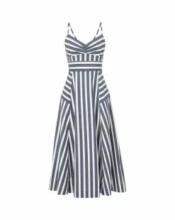 Veronica Beard Blige Striped Dress 9 Veronica Beard Blige Striped Dress -Veronica Beard Sales 2023 2307PO2320653 MARINE OFF WHITE 68584842 7153 4c37 8e68 df8862c7c859