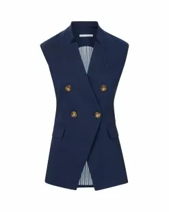 Veronica Beard Amika Vest -Veronica Beard Sales 2023 2307SU5410246 MARINE f060bd0f e109 45de 94d4 35ca9c8a8a62