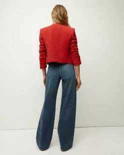 Veronica Beard Bentley Tweed Jacket -Veronica Beard Sales 2023 2307TW4110474 NANTUCKETRED PRODUCT 04