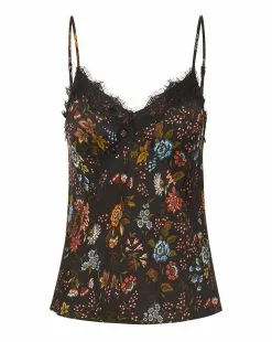 Veronica Beard Ciarlo Floral Lace-Trim Top -Veronica Beard Sales 2023 2308FL3340614 BLACKMULTI