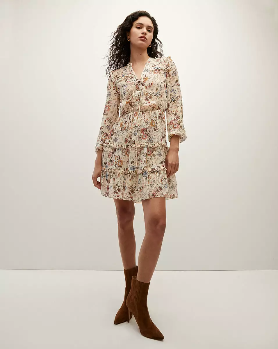 Veronica Beard Justine Floral Silk-Georgette Dress 2 Veronica Beard Justine Floral Silk-Georgette Dress - Image 2