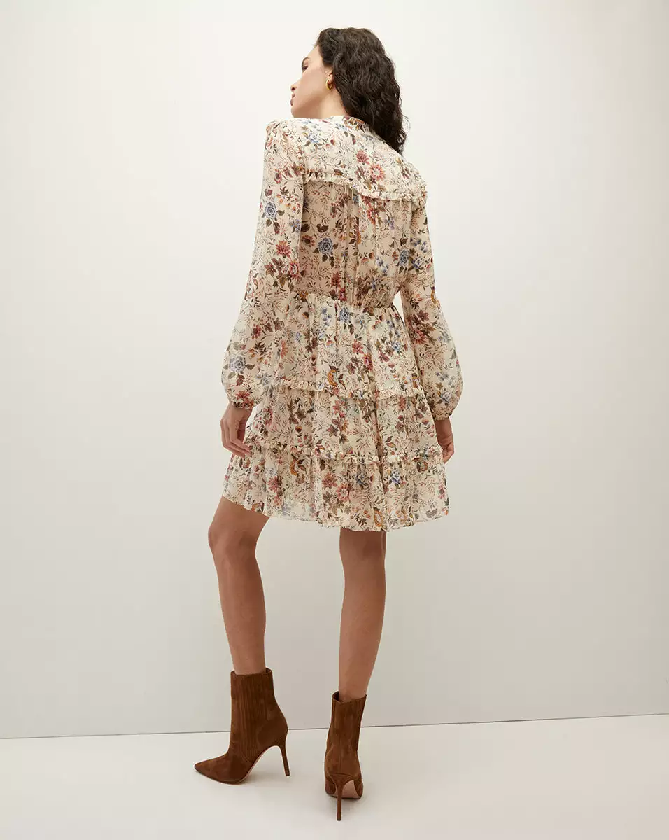 Veronica Beard Justine Floral Silk-Georgette Dress 4 Veronica Beard Justine Floral Silk-Georgette Dress - Image 4