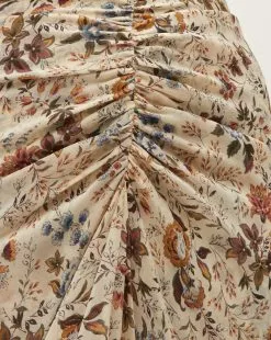 Veronica Beard Sira Floral Silk-Georgette Skirt -Veronica Beard Sales 2023 2308GGT0630264 ECRUMULTI PRODUCT 03